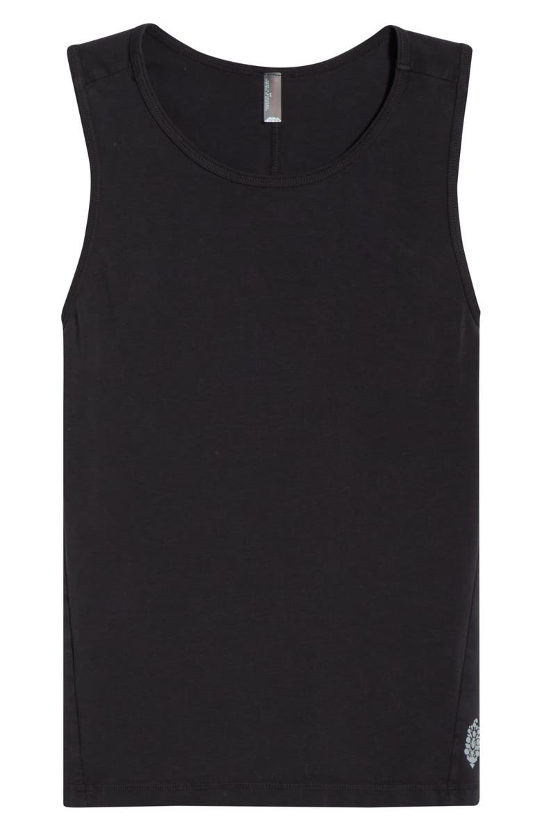 Free People Hot Shot Twist Back Tank, Alternate, color, Black
