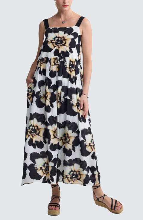 Inara Floral Print Tiered Maxi Dress