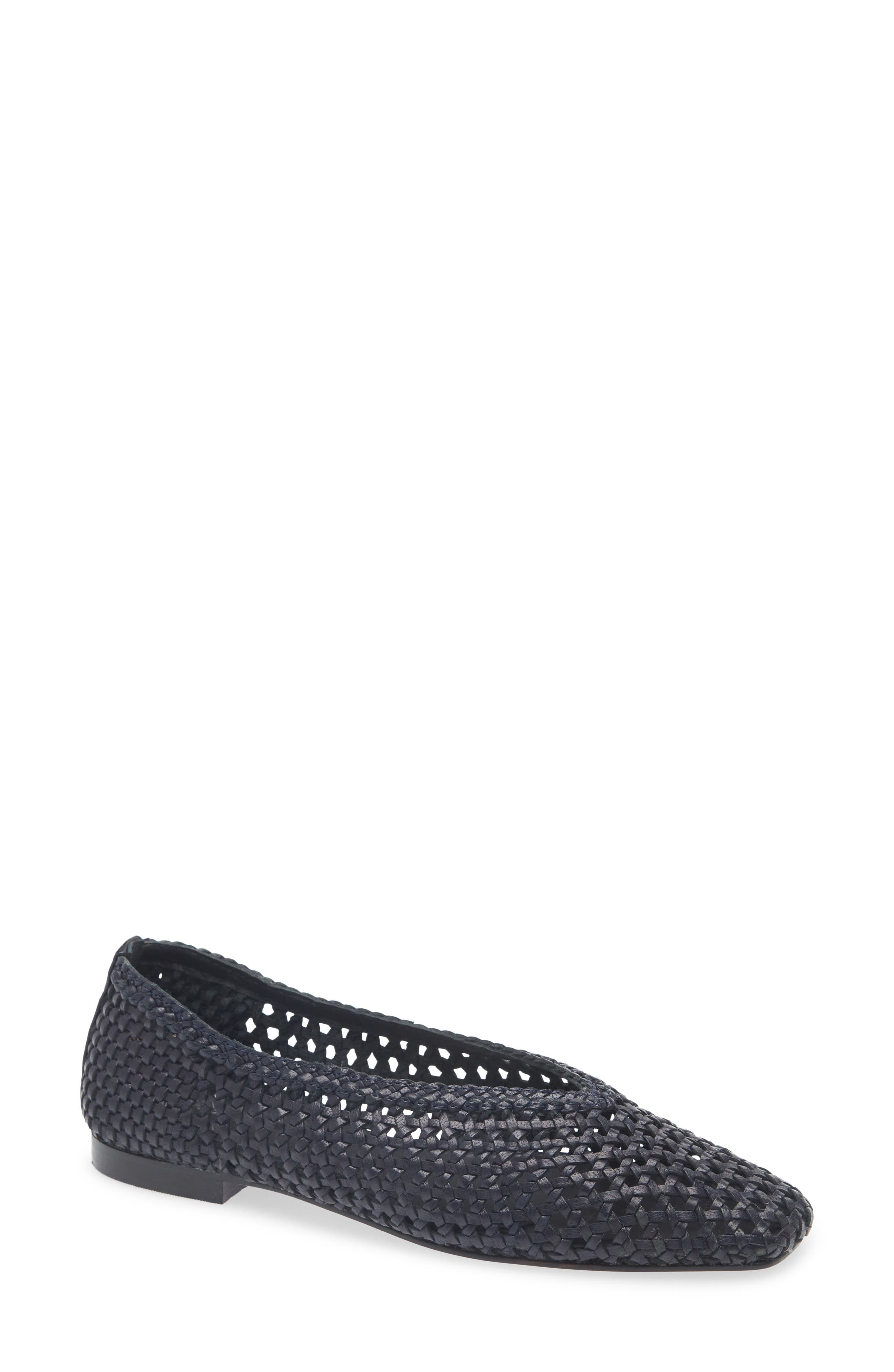 Madewell The Mylie Ballet Flat in Handwoven Leather