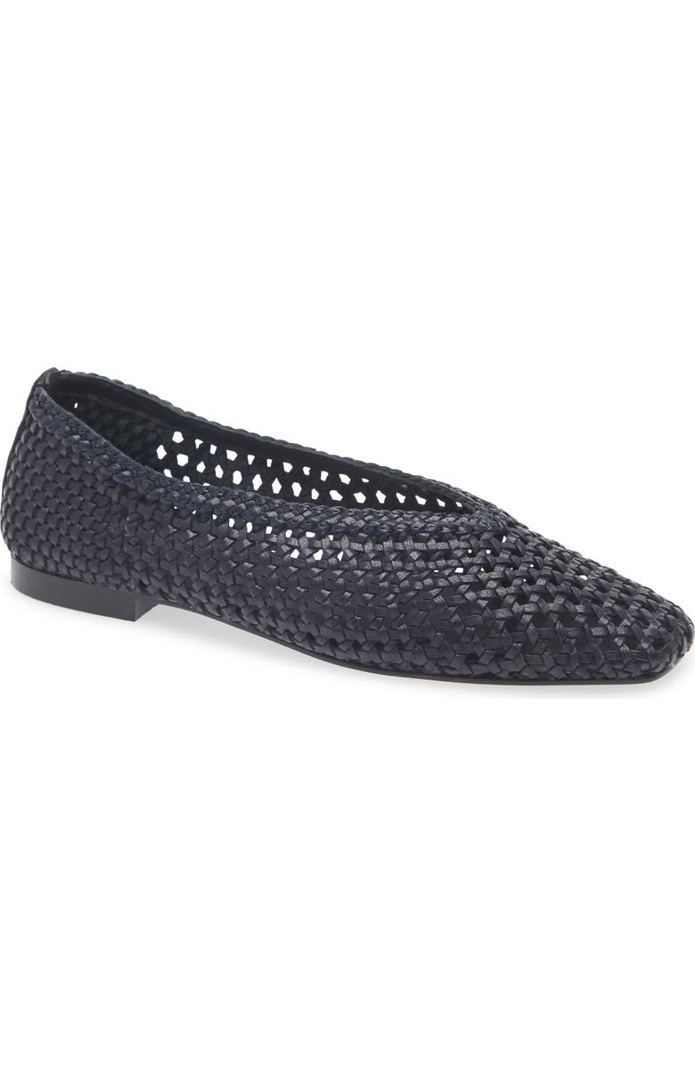Madewell The Mylie Ballet Flat in Handwoven Leather, Main, color, Juniper Berry