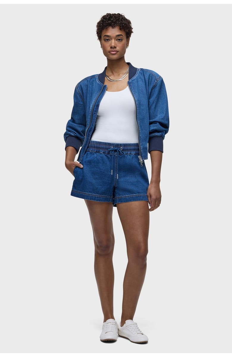 Hudson Jeans Denim Bomber Jacket, Alternate, color, Lottery