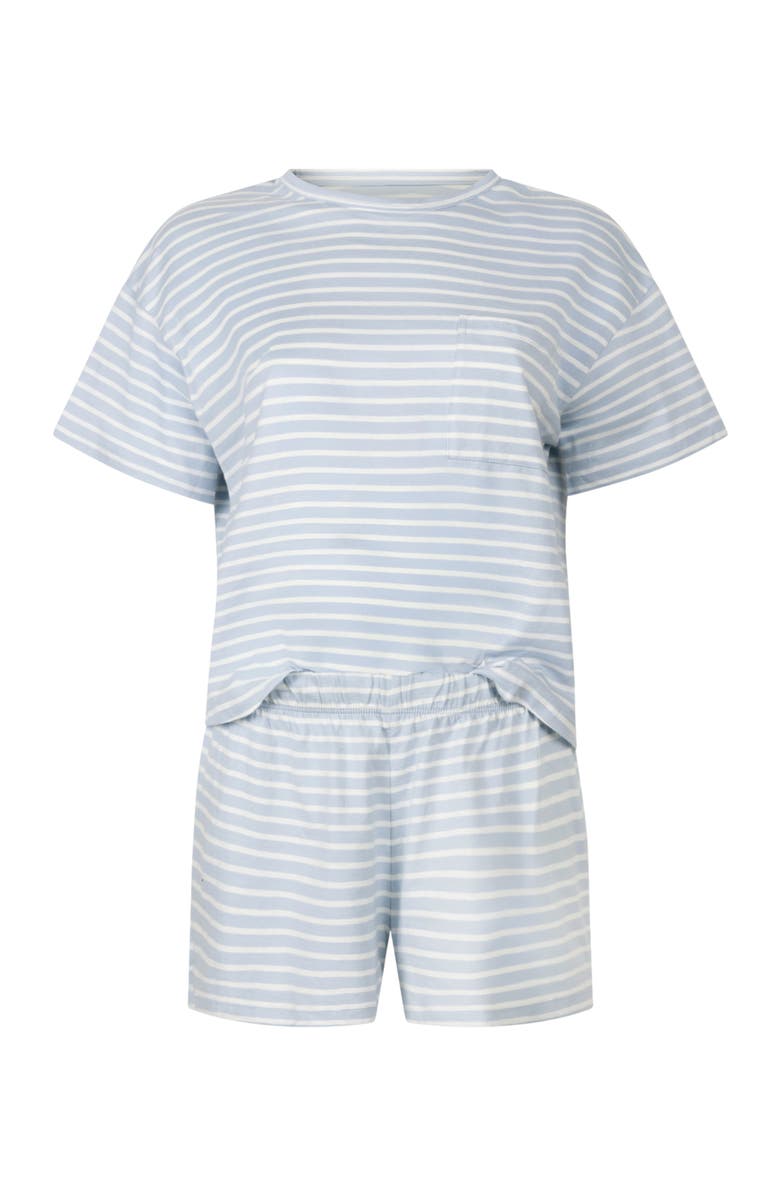 Hunkemöller T-Shirt and Short Pyjama Set, Alternate, color, Kentucky Blue