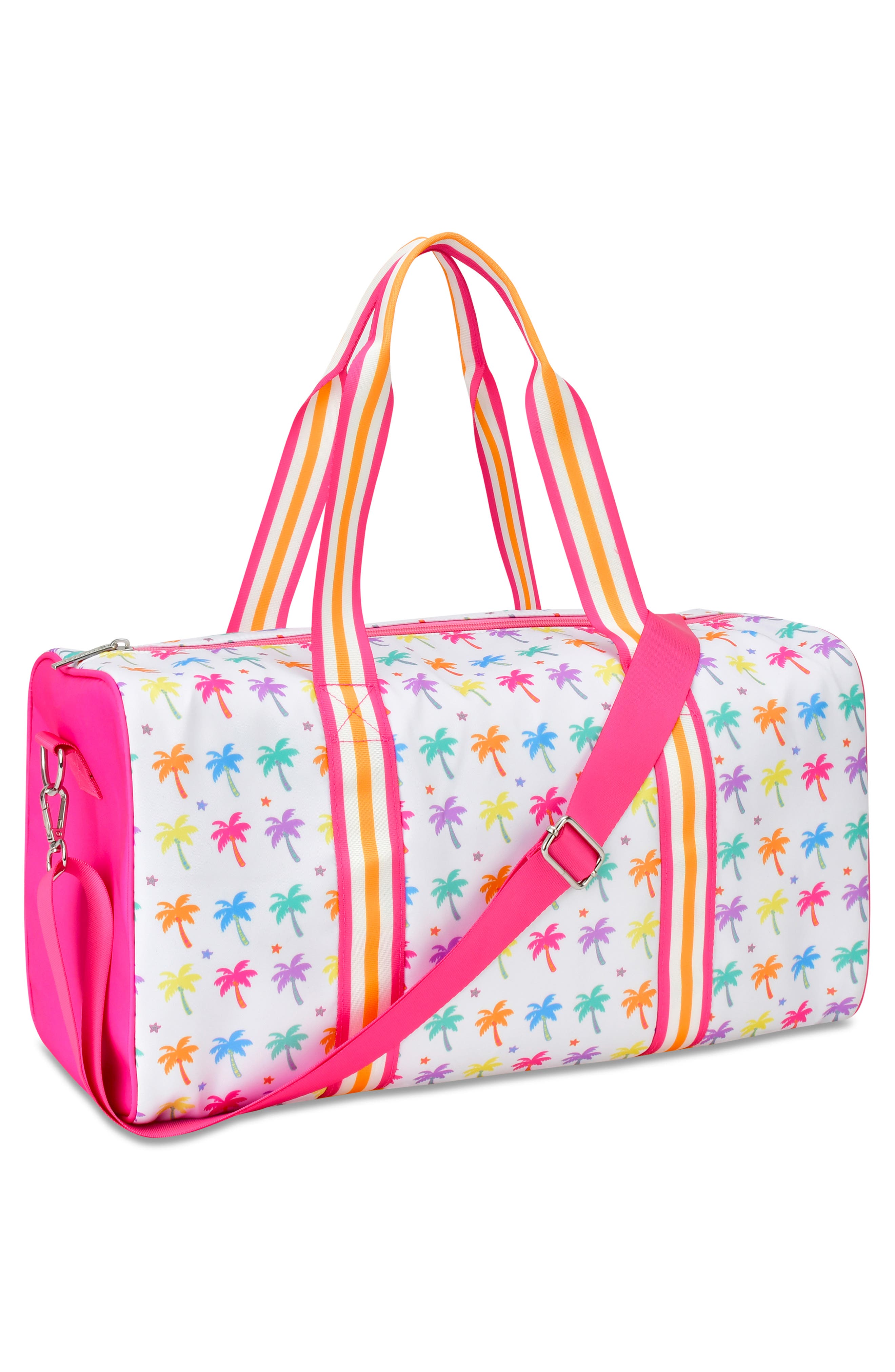 Iscream Kids' Palm Paradise Duffel Bag, Alternate, color, Pink Multi