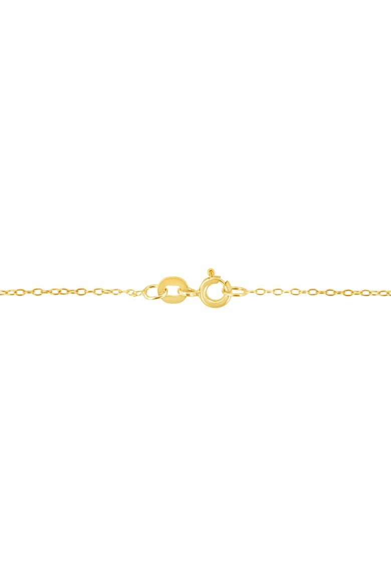 14K Yellow Gold Plated Silver 1/2 Cttw Round-Cut Diamond Bezel Pendant Necklace, Alternate, color, Yellow