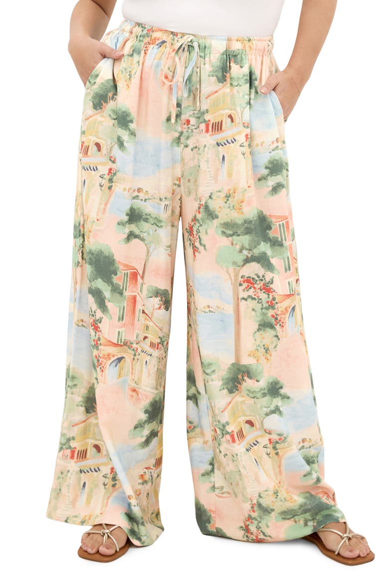 Halle Print Pants, Main, color, SARDINIA
