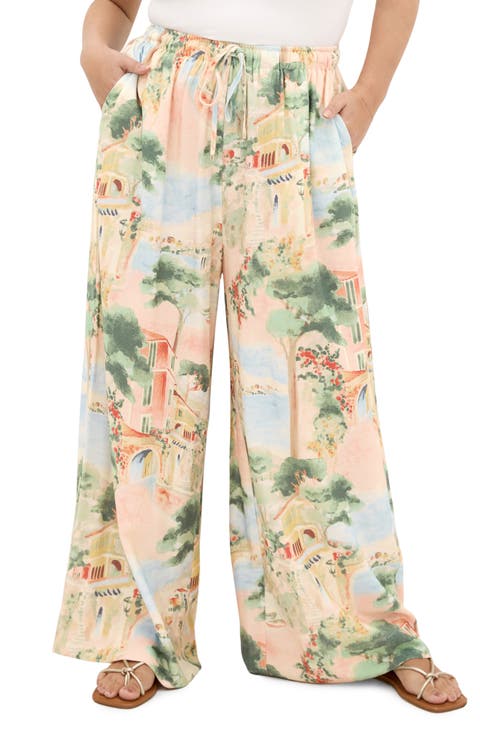 Halle Print Pants (Plus)