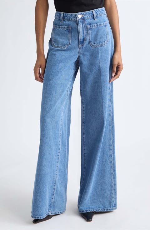 Delcan High Waist Wide Leg Jeans