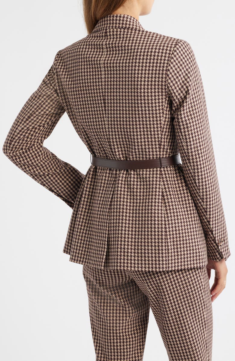 Anne Klein Houndstooth Belted Blazer, Alternate, color,