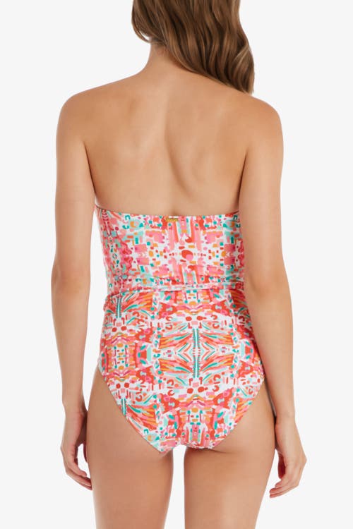 Helen Jon Tassel Belt Bandeau One-piece In Jungle De Rio