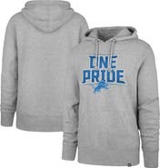 '47 Men's '47 Gray Detroit Lions Regional Headline Pullover Hoodie