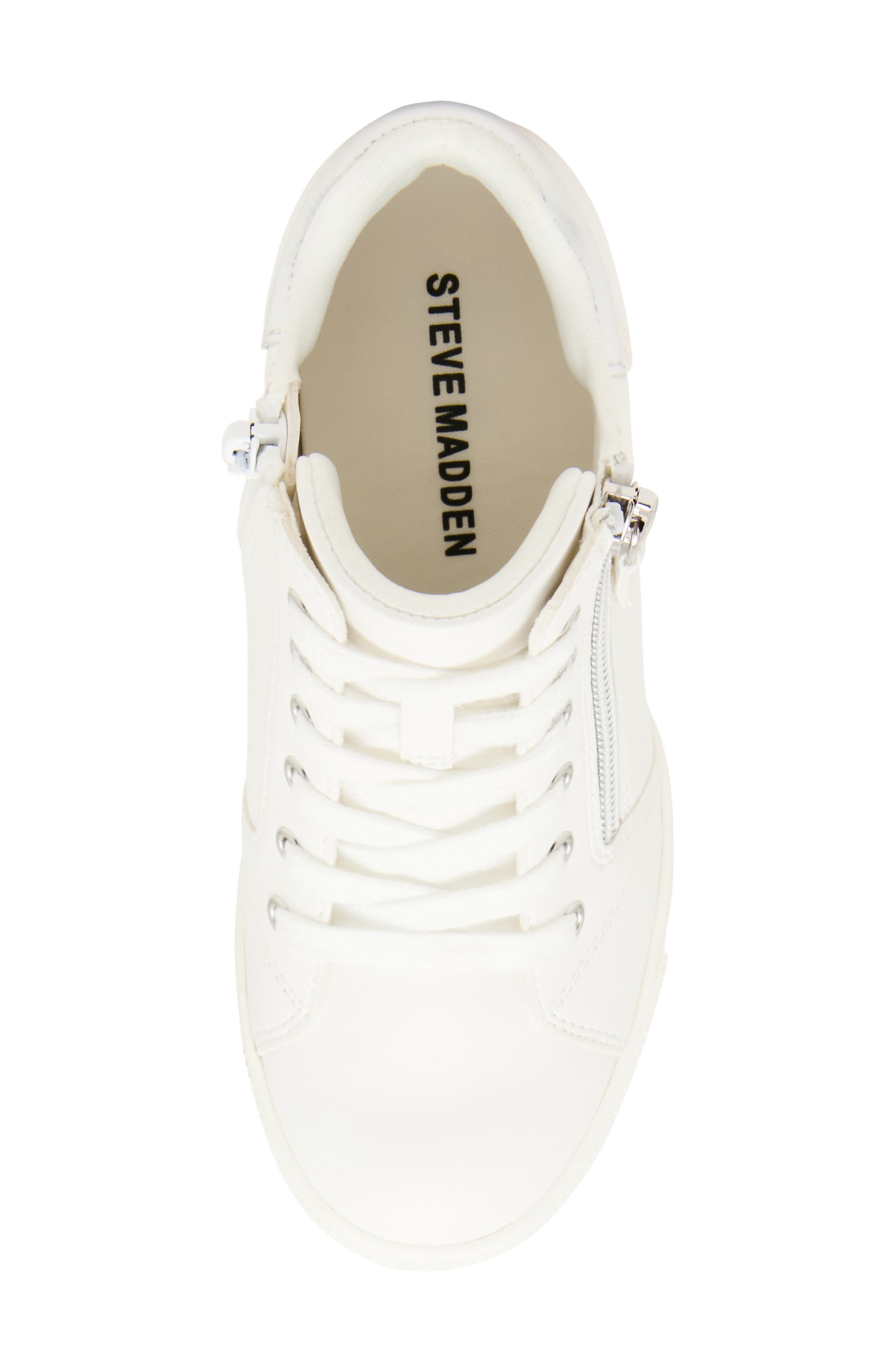 Kids' Jatomic Wedge High Top Sneaker, Alternate, color, WHITE