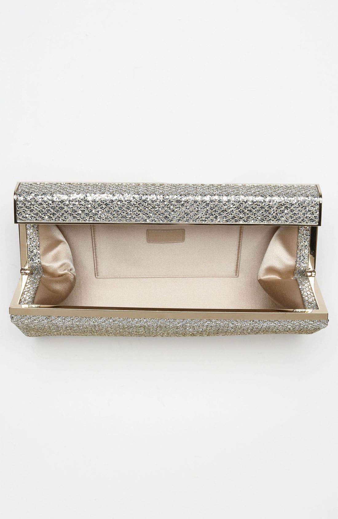 'Cayla' Glitter Clutch, Alternate, color, CHAMPAGNE