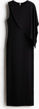 H&M Asymmetric Cape-detail Dress