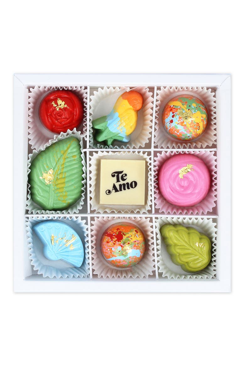 Te Amo 9-Piece Chocolate Set, Main, color, WHITE