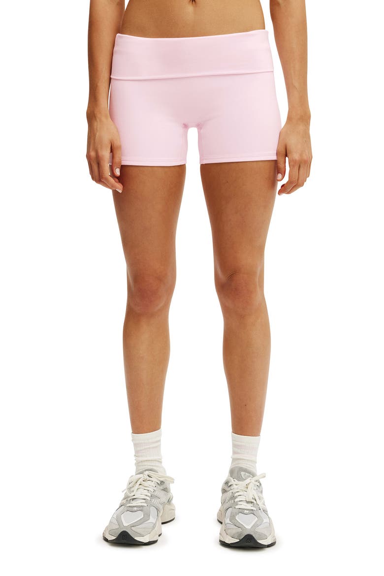 Women's Active Ultra Soft Roll Over Shortie Short, Main, color, Cherry Dream