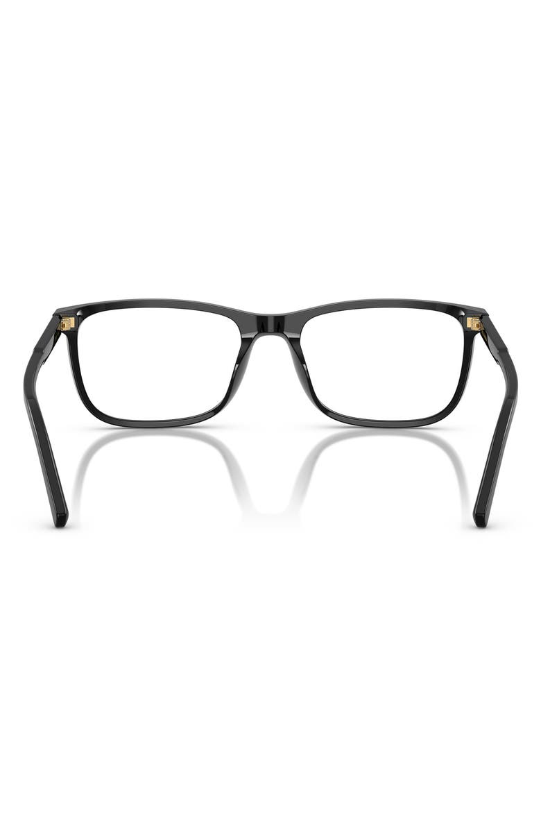 Dolce&Gabbana 55mm Rectangular Optical Glasses, Alternate, color, Black / Demo Lens