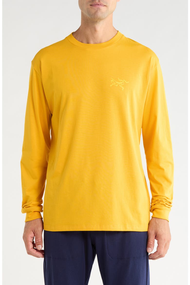 Kragg Long Sleeve Cotton Graphic T-Shirt, Main, color, LARCH