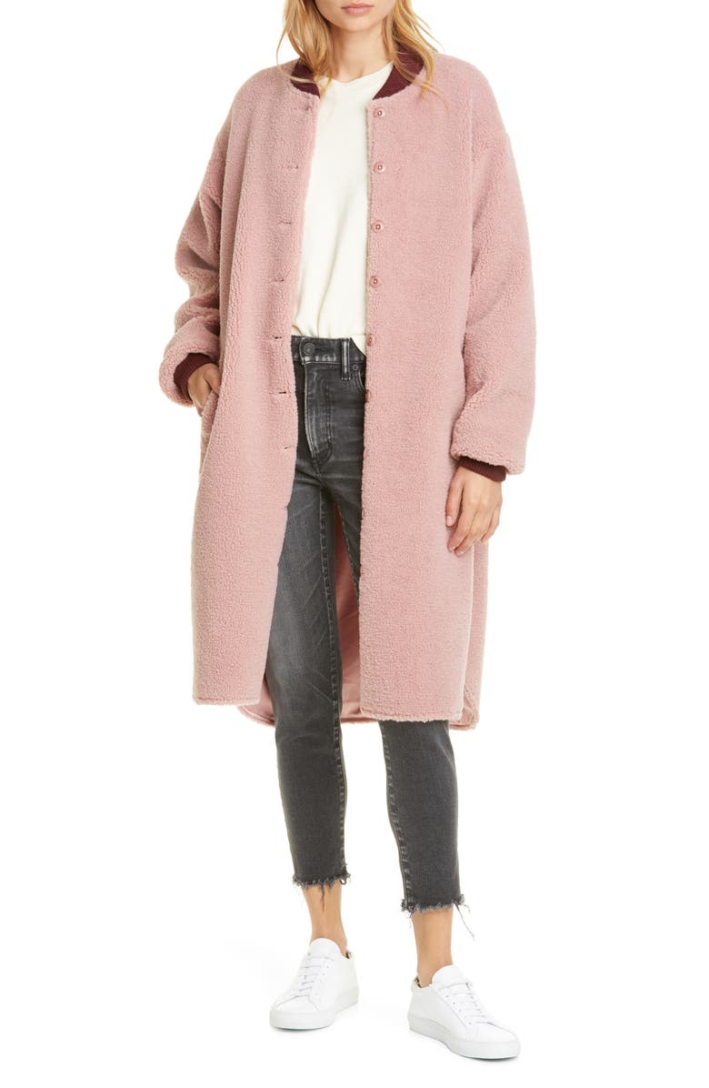 THE GREAT. Longline Bomber Coat, Main, color, 