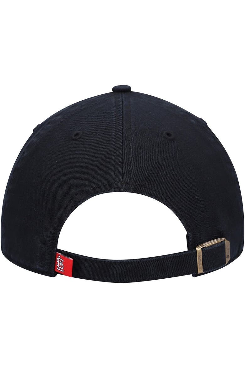 Men's '47 Black St. Louis Cardinals Clean Up Adjustable Hat, Alternate, color, Navy