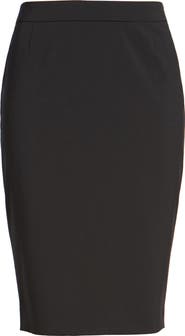 BOSS Vilea Tropical Stretch Wool Pencil Skirt