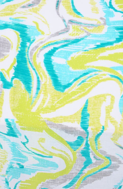 Area Stars Abstract Print Scarf In Green