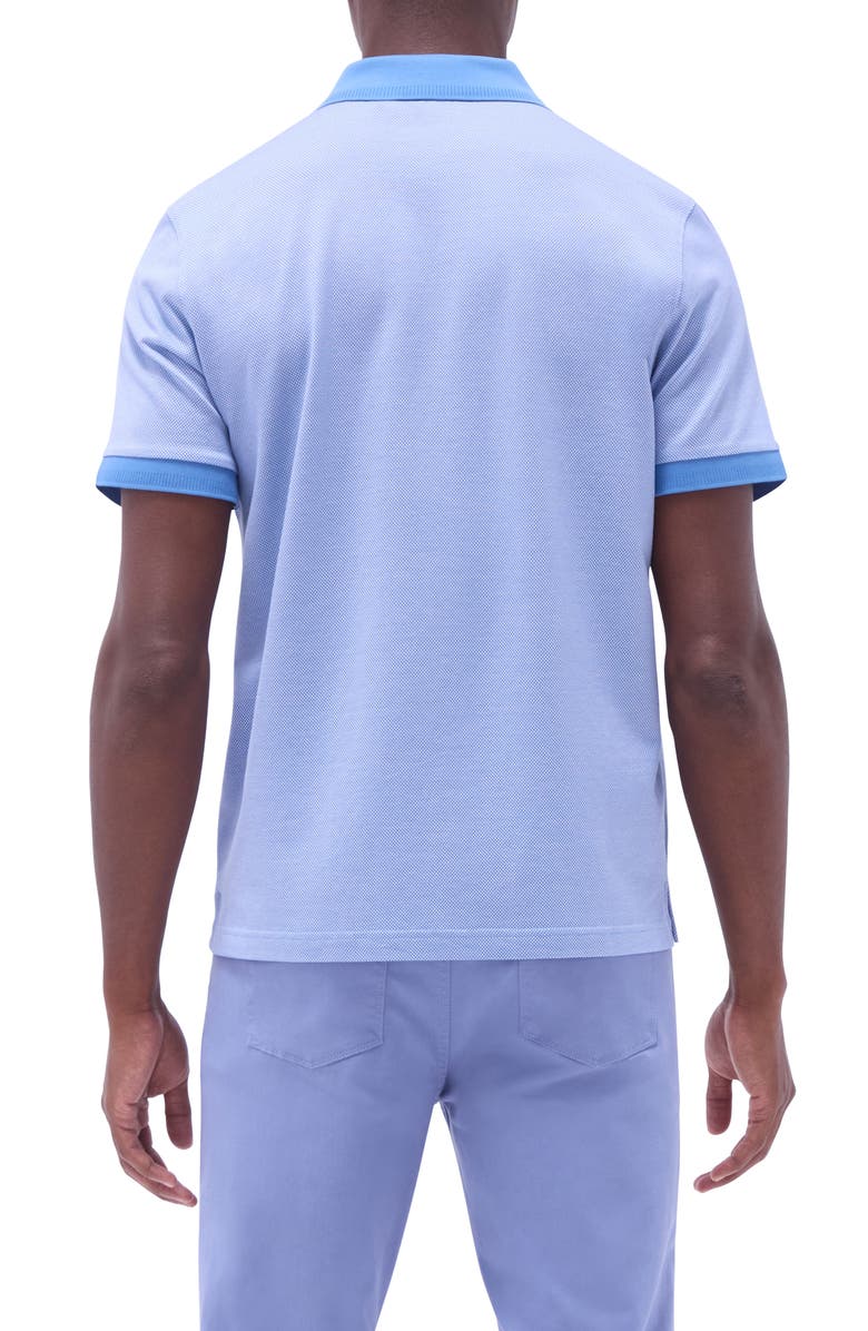 Bugatchi Tipped Cotton Piqué Polo, Alternate, color, Classic Blue