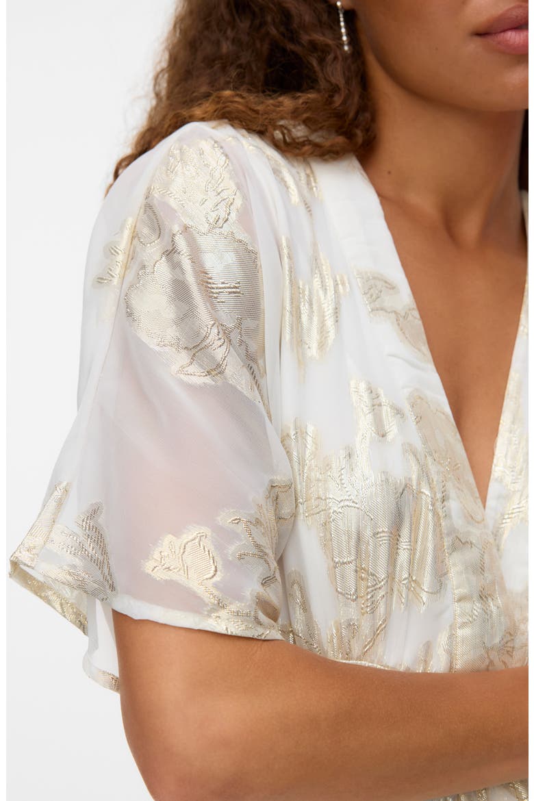 Chili Metallic Ruffle Maxi Dress, Alternate, color, CLOUD DANCER DETAIL