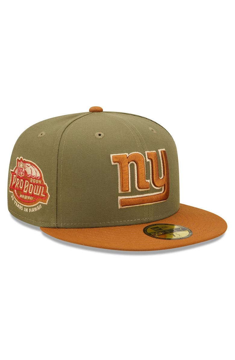 New Era Men's New Era Olive/Brown New York Giants Toasted Peanut 59FIFTY Fitted Hat, Main, color,