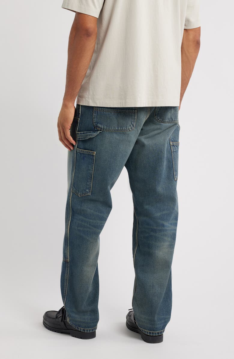 Carhartt Work In Progress Double Knee Work Jeans, Alternate, color, Blue Worn Used Wash