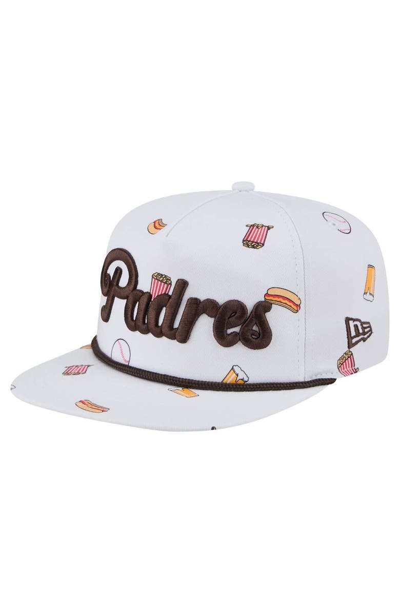 New Era Men's New Era White San Diego Padres Team Cheer Rope 19TWENTY Adjustable Hat, Main, color, White