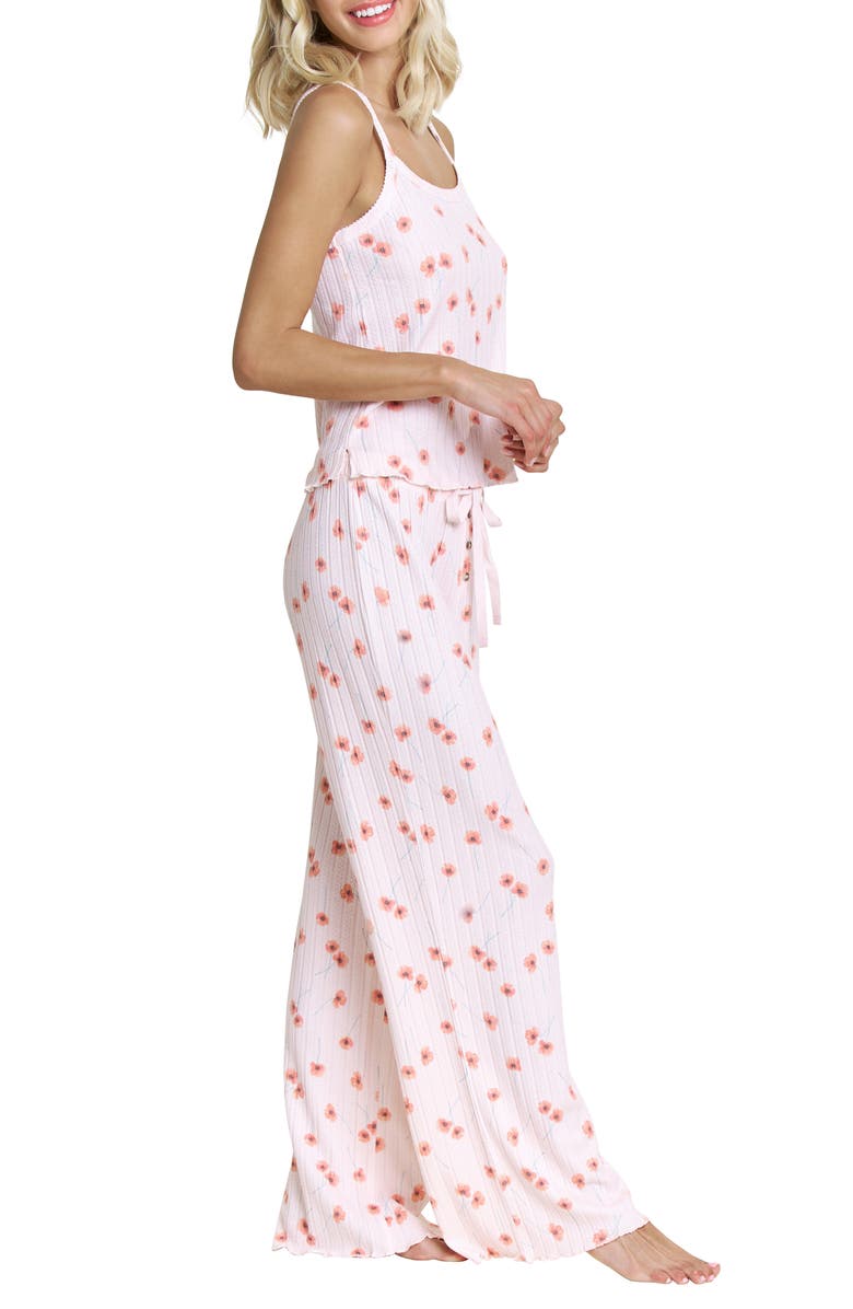 Honeydew Daylight Cami Pointelle Pajamas, Alternate, color, Poppies