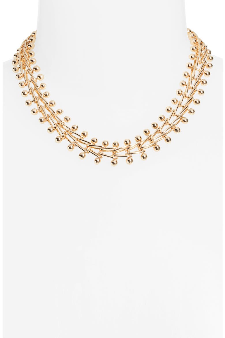 Bold Ball Chain Collar Necklace, Alternate, color, GOLD
