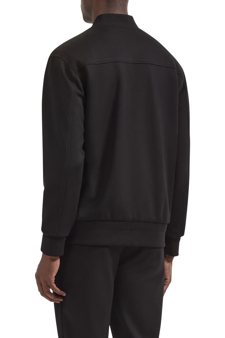 Soft Touch Knit Bomber Jacket, Alternate, color, BLACK