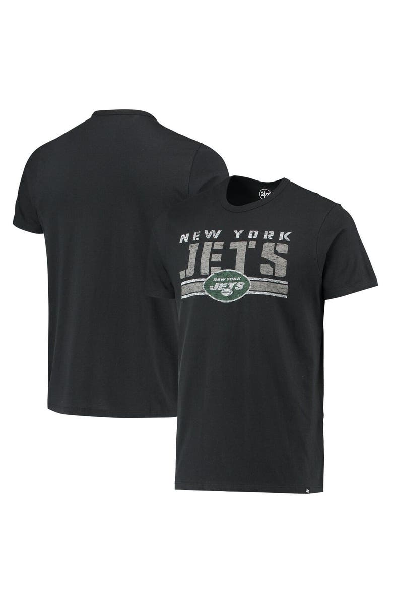 '47 Men's '47 Black New York Jets Team Stripe T-Shirt, Main, color, 