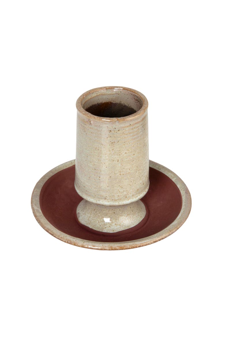 Stoneware Match Holder with Striker Plate and Reactive Glaze, Grey, Main, color, Grey