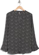 T Tahari Long Sleeve Button-Up Top