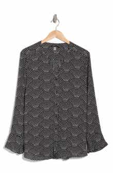T Tahari Long Sleeve Button-Up Top