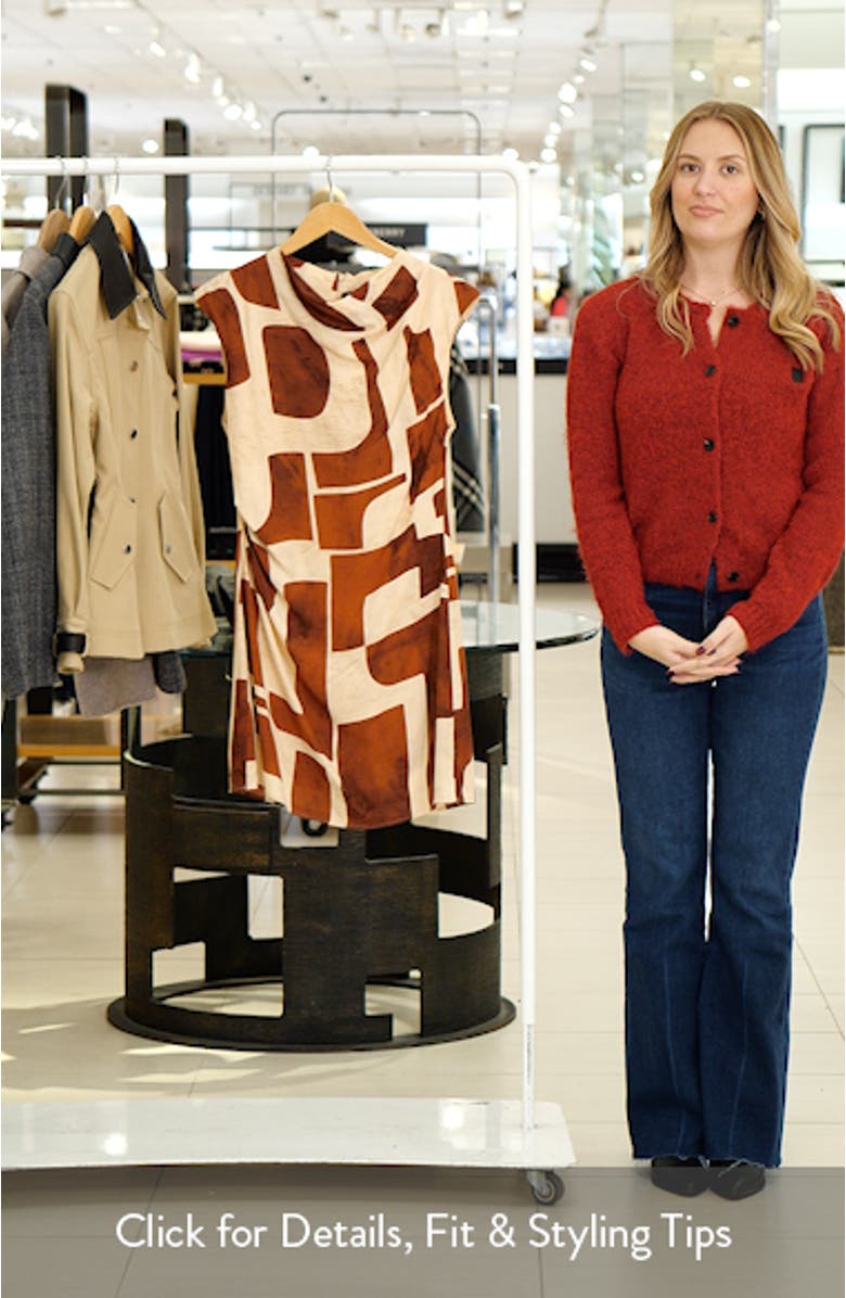 Printed Pleated Minidress, sales video thumbnail