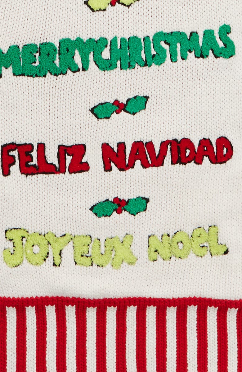 WHOOPI Merry Christmas Cotton Blend Scarf, Alternate, color,