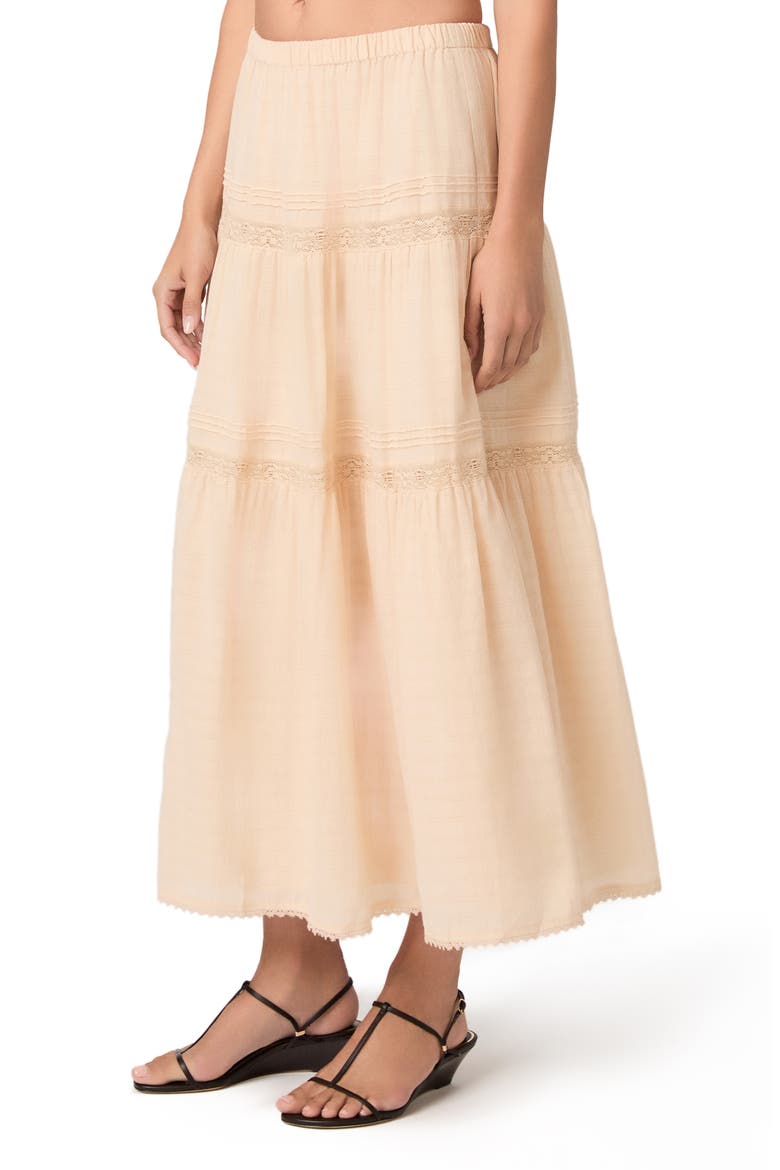 Andres Tiered Maxi Skirt, Alternate, color, LIGHT PEACH