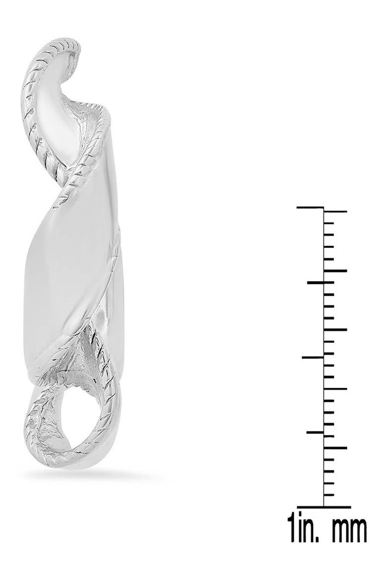 Twisted Ribbon Hoop Earrings, Alternate, color, SILVER