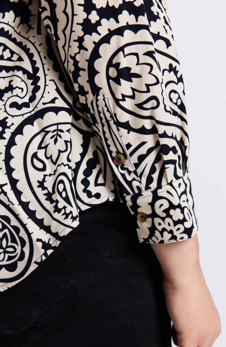 Foxcroft Haven Paisley Cotton Corduroy Button-Up Shirt, Alternate, color,