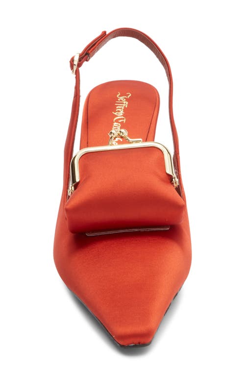 Jeffrey Campbell Pay Me Slingback Wedge Pump In Orange