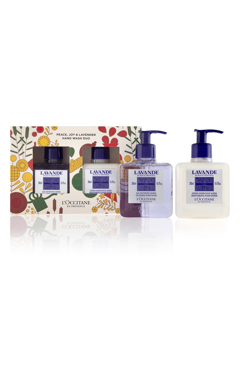 L'Occitane French Lavender Hand Wash & Hand Lotion Set USD $53 Value, Main, color, 