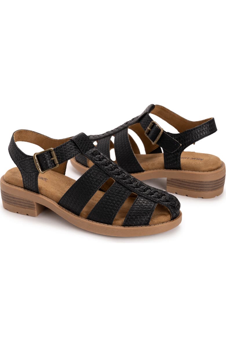 MUK LUKS Women's Vanilla Fisherman Sandal, Alternate, color, Black