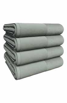 Woven & Weft Border 4-Pack Cotton Bath Towels