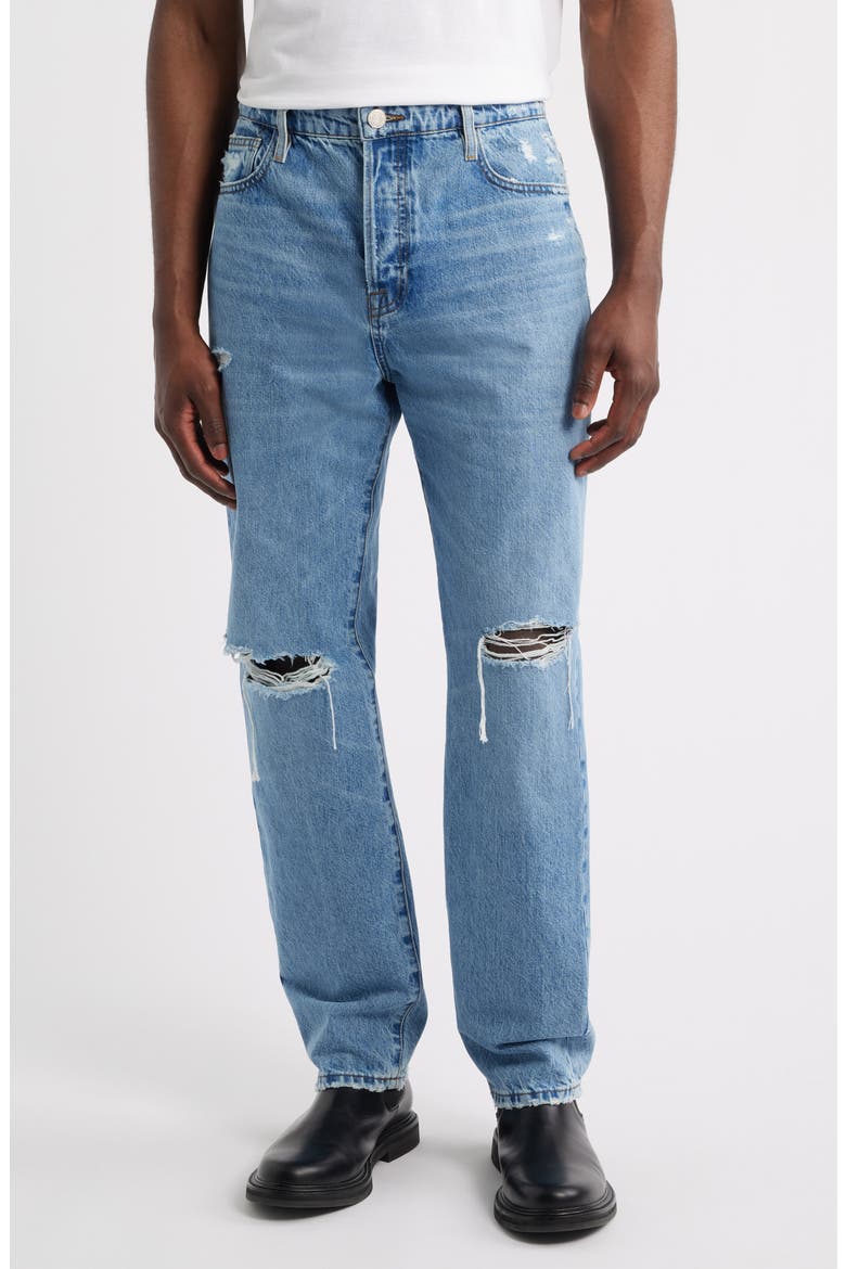(Bio)Degradable Relaxed Straight Leg Jeans, Main, color, GATE RIPS