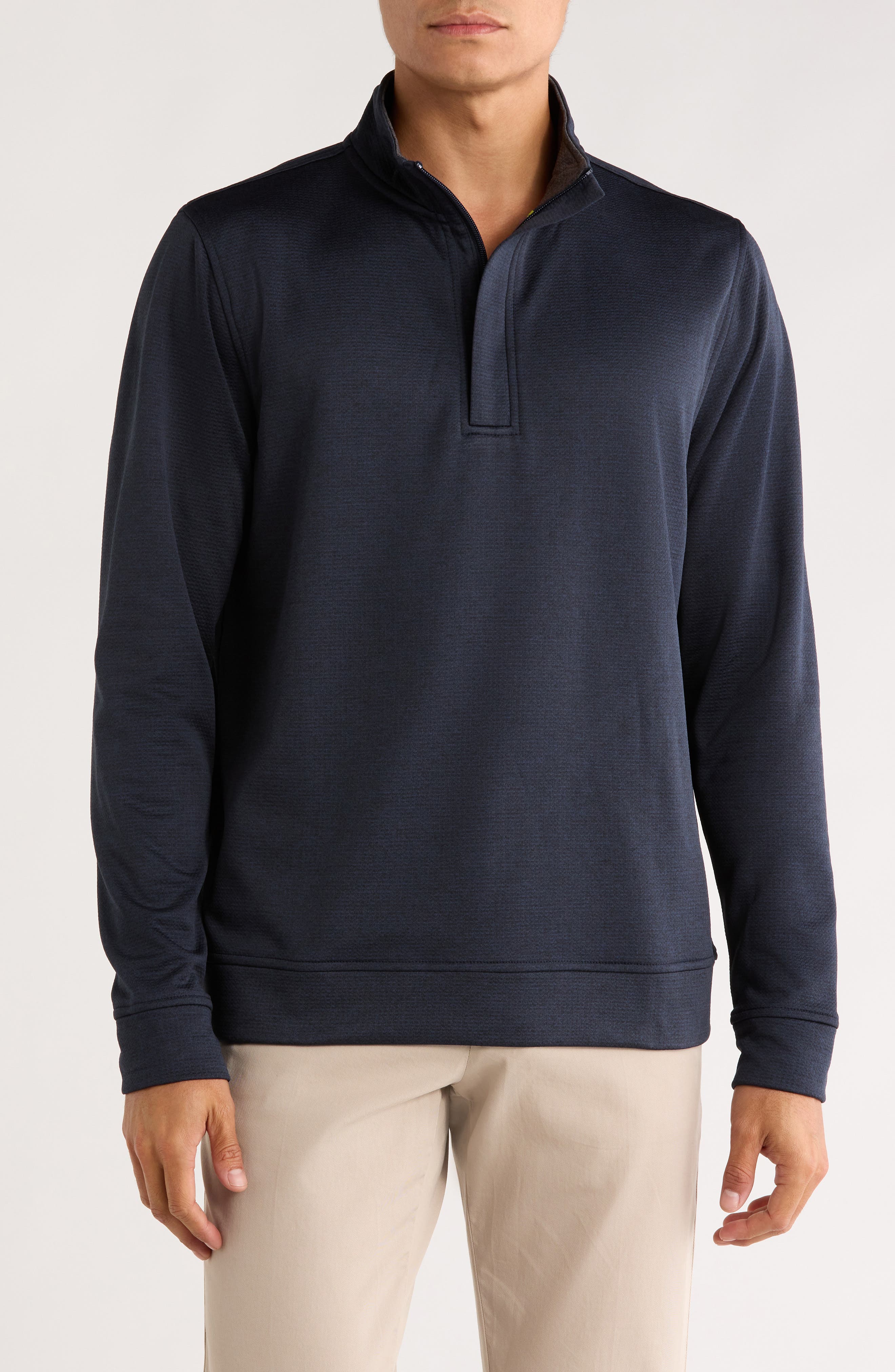 TailorByrd Luxe Performance Golf Fleece Quarter Zip Pullover