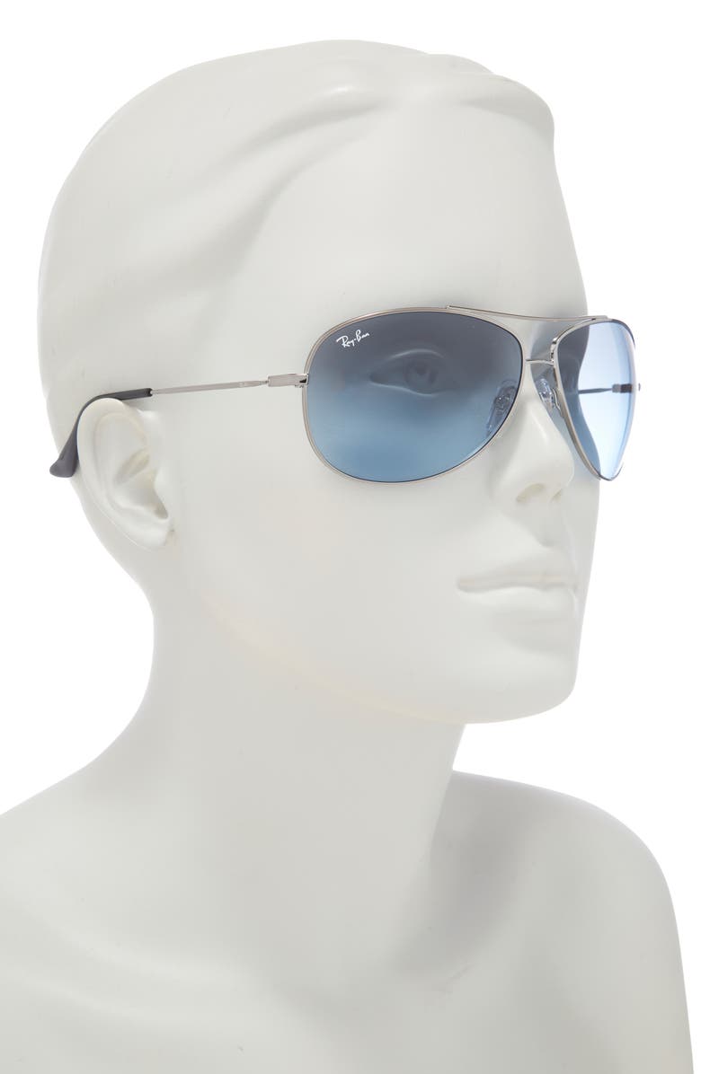 Ray-Ban 'Bubble Wrap' Aviator Sunglasses, Alternate, color, Blue Gradient