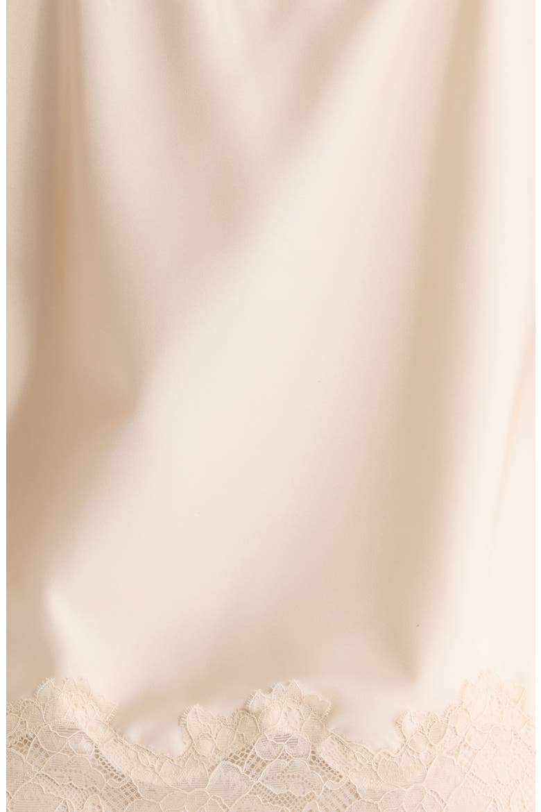 Lace Trim Satin Short Pajamas, Alternate, color, BEIGE BEACH